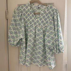 Worn once size L Michelle McDowell smocked top